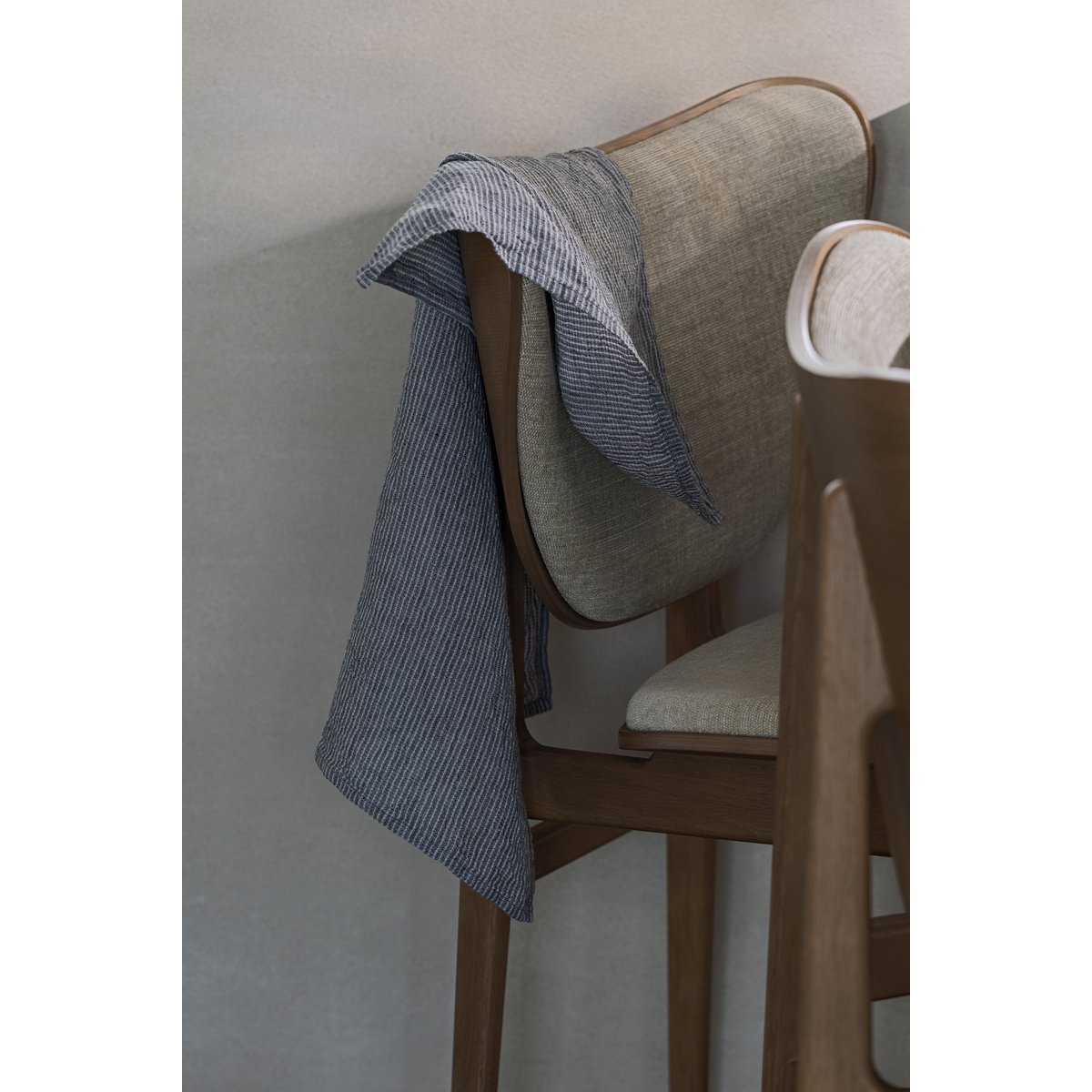 Theedoek (theedoek) / Denim strepen, 100% linnen