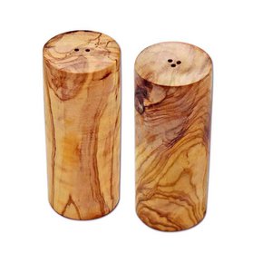 Salt shaker TOWER made of olive wood
