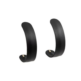 Pendientes aro línea negro