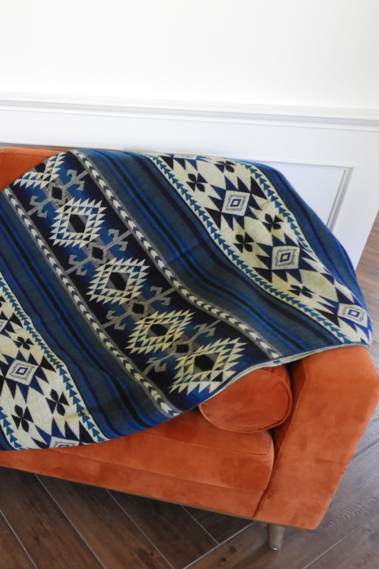 Ecuadorian alpaca blanket | native blanket | Cotopaxi Blue