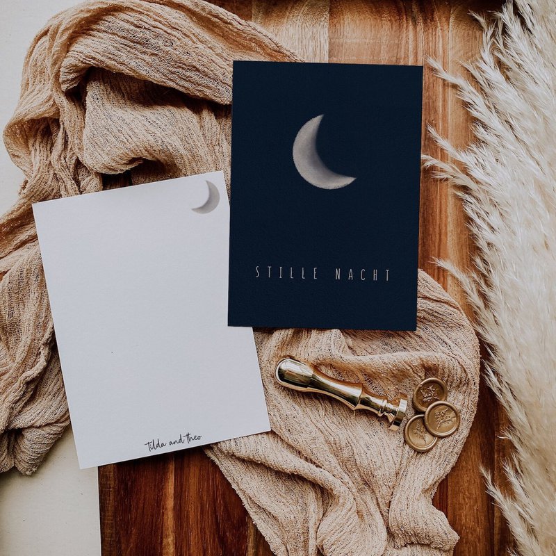 Cartolina di Natale - luna