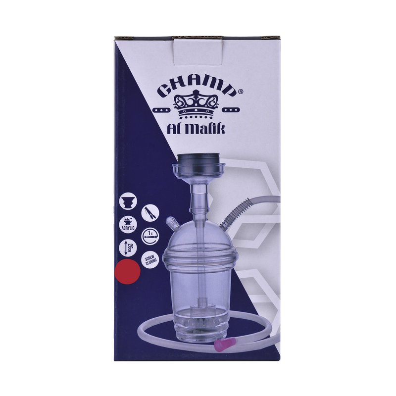 Shisha-Komplettset – ideal für Reisen, Strand, Festivals – Shisha mit Silikonschlauch, Zange, Wasserpfeife, komplettes modernes Acrylglas-Set