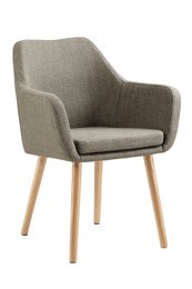 Sillón en tejido estructural marrón.