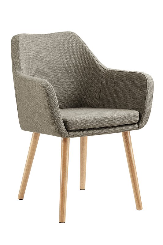 Fauteuil in bruine structuurstof