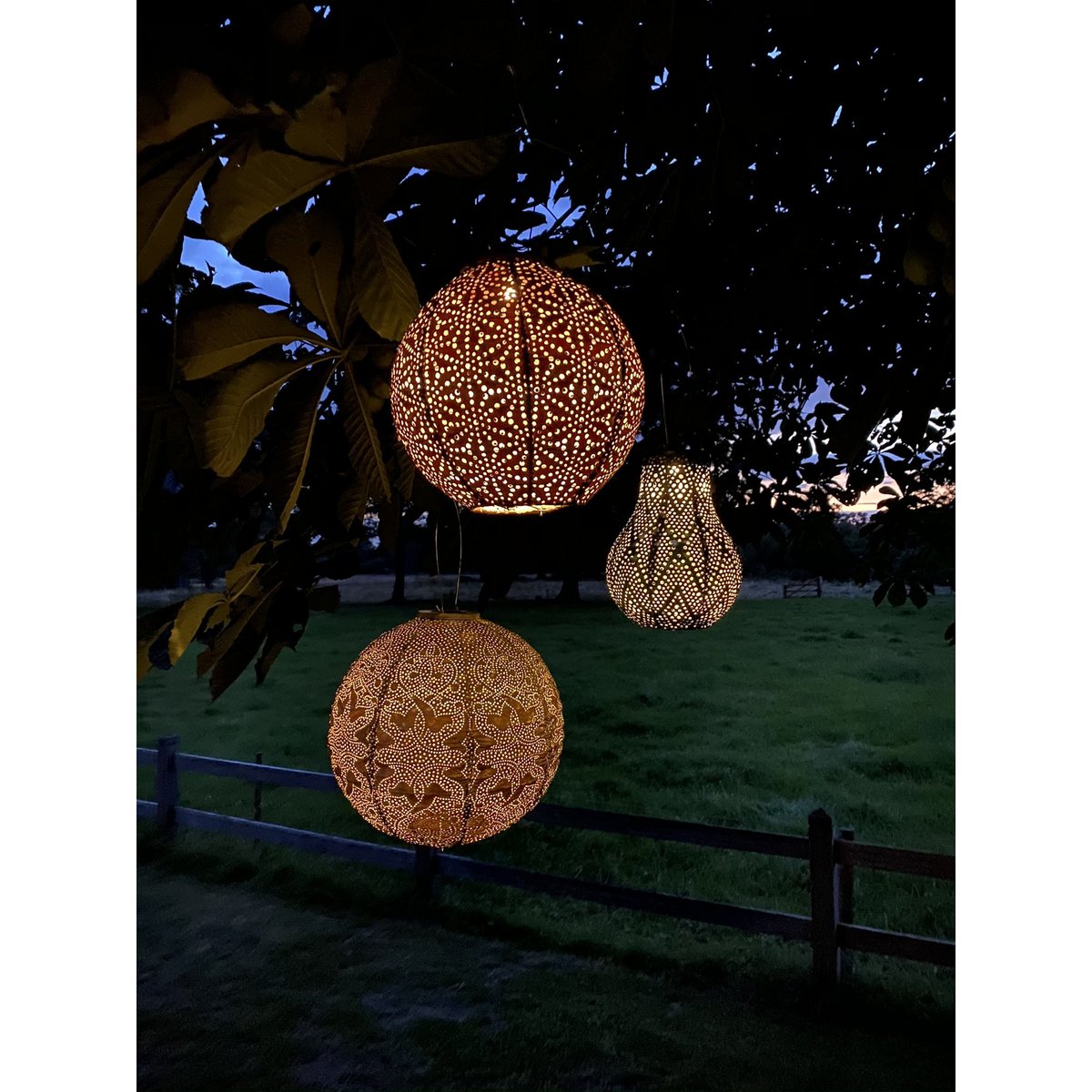 Lumiz Solar Lantern Sashiko Rond - 20 cm - Kotca