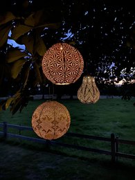 Lumiz Solar Lantern Sashiko Rond - 20 cm - Kotca
