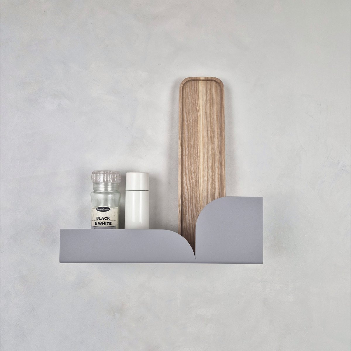 Grå metal væg hylde bauhaus