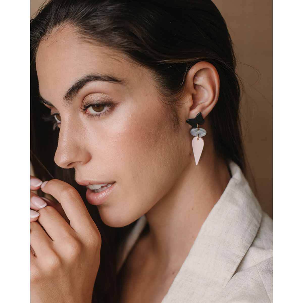 Neutral Butterfly Sigh Earrings