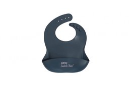 Silicone bib dark blue 30x23 cm Little Isabelle Rose