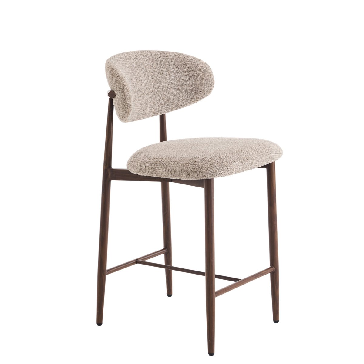Bar chair Celia Taupe Walnut Santi