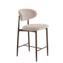 Bar chair Celia Taupe Walnut Santi
