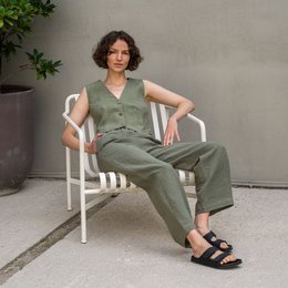 Linnen vest Ava