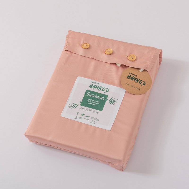 Copripiumino in bambù rosa Premium - 400TC Tanboocel - 100% bambù - Rosa coccola