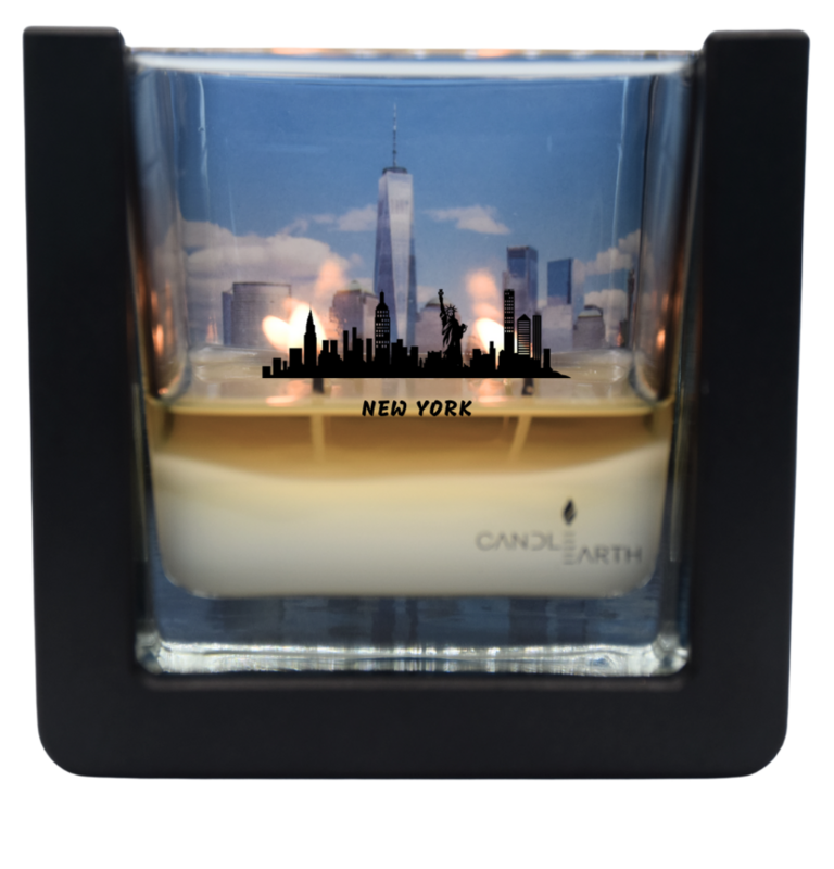 Vela perfumada sorpresa - Ciudades - Nueva York - 235 gr de cera vegana