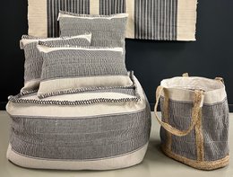 Cushion Azure - antracit creme