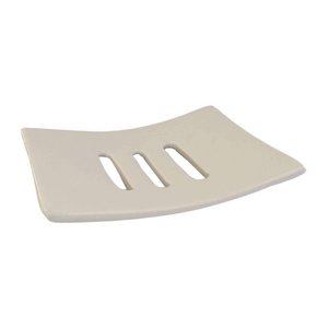 Handmade ceramic soap dish Aperi - white