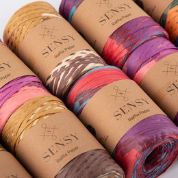 Sensy Premium 317 iarde %100 Carta di rafia multicolore