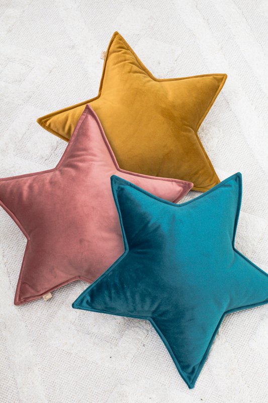 VELVET STAR PILLOW (9 colours) S size
