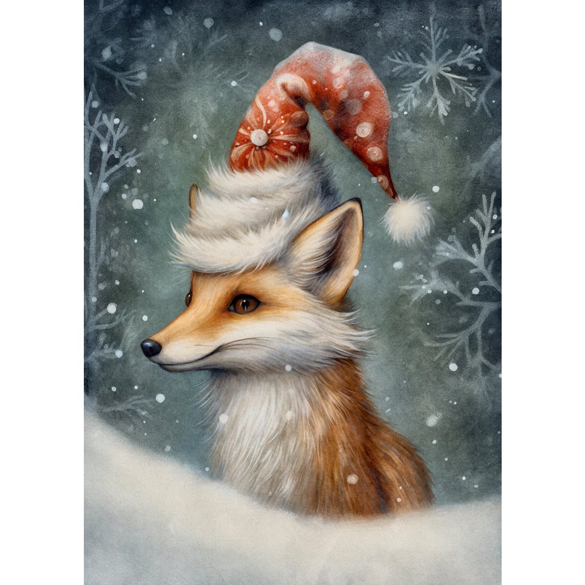 Mystical Christmas Animals: Vos | Kaart Fripperies