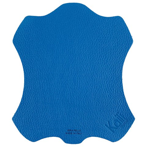 K0001OB | Made in Italy mouse pad in genuine full-grain leather, dollar grain - Light blue color - Dimensions: 20 x 23 cm - Packaging: TNT tubular bag