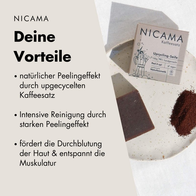 NICAMA - upcycling soap with coffee grounds