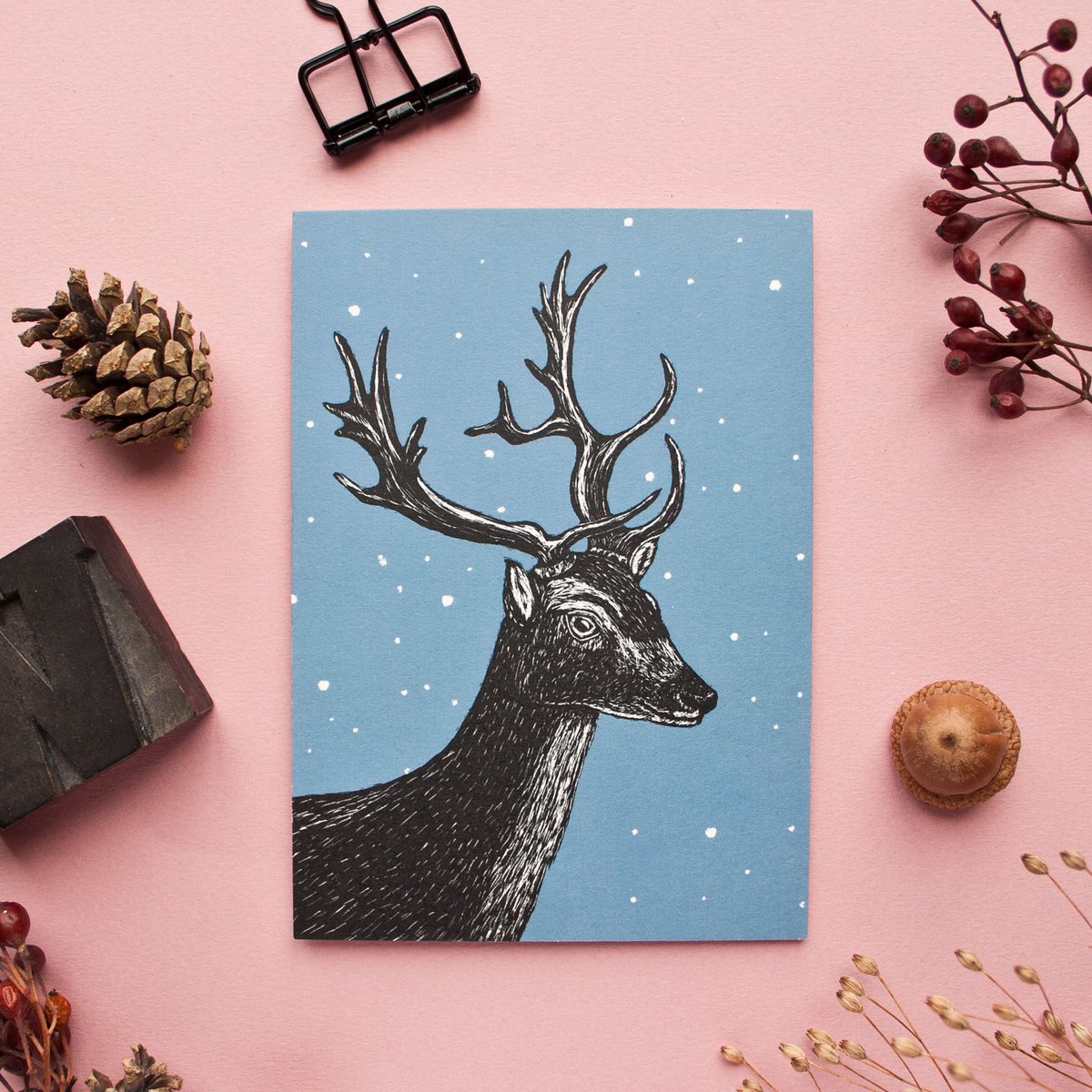 Christmas Card | fallow deer
