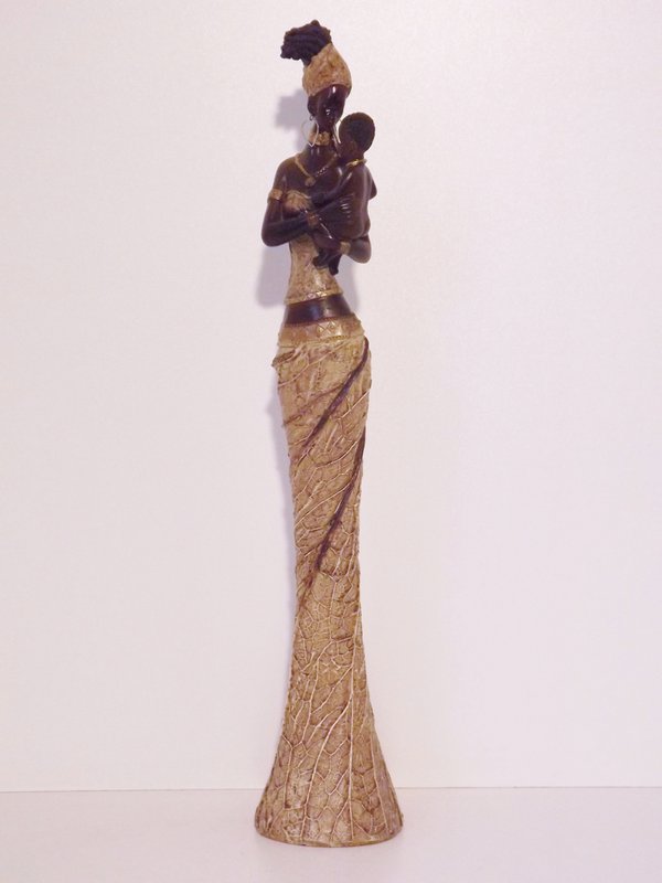 African lady with baby