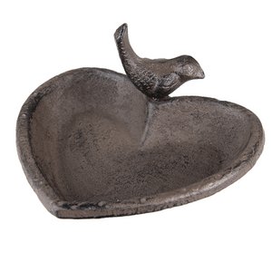Vogelvoederbak 16x14x8 cm Bruin IJzer