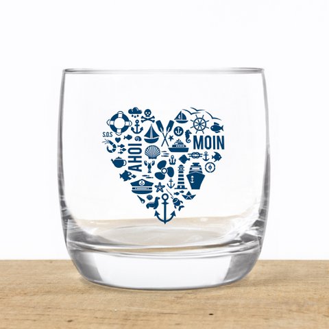 Whiskeyglas aus Kristall „Nordisch by Heart“ – maritimes Design, Made in EU