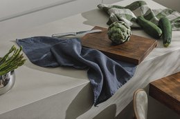 Paño de cocina / Azul noche, 100% lino