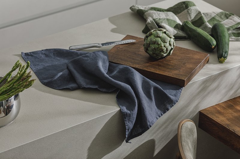Paño de cocina / Azul noche, 100% lino