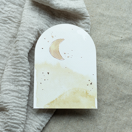 Arch shape card Always close with gold foil - greeting card - Condolence - A6