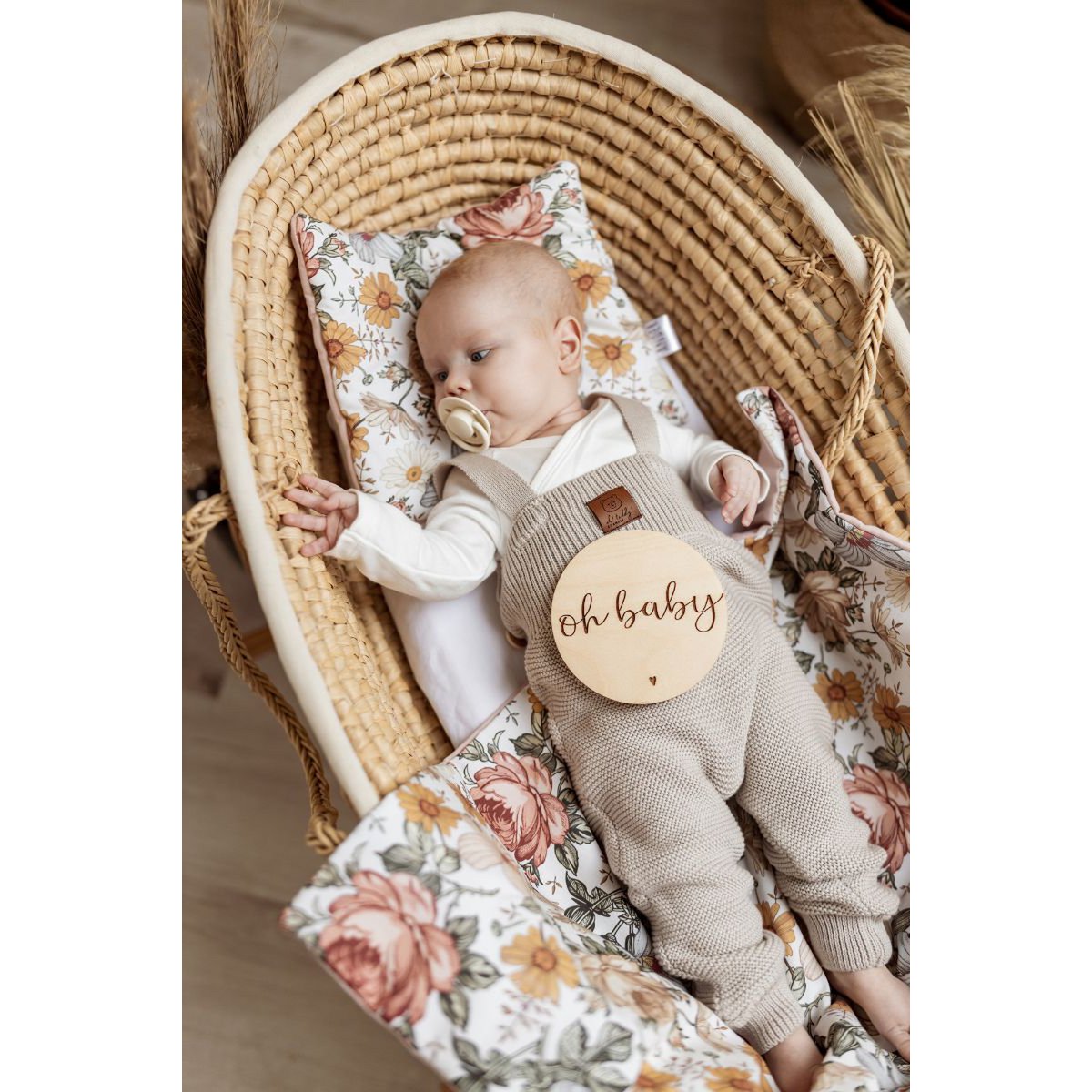 EMILY FLOWERS kinderwagenbeddengoed, 100% katoen