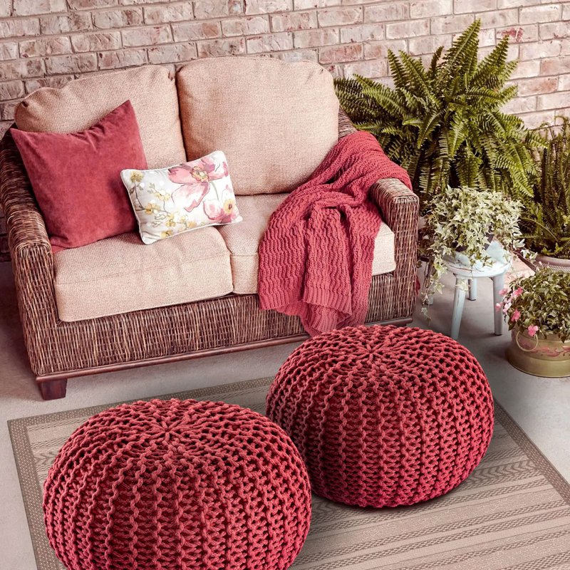 Pouf outdoor ø55cm Sitzpouf Terrasse Pool Garten