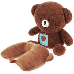 2-in-1-Reisekissen-Stofftier – Bob Bear