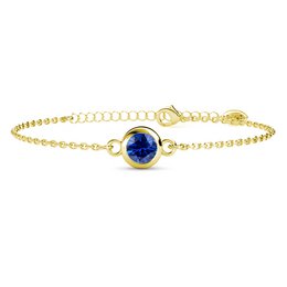 Birth Stone Bracelet - Gold and Blue