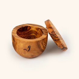Luxurious handmade olive wood shaving - 10 cm in diameter
