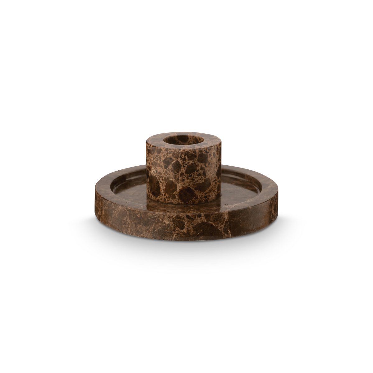 Candle Holder Marble Brown 10.2x4cm