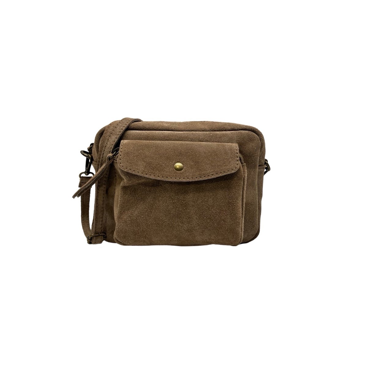 SAC BANDOULIERE CUIR DAIM ANAELLE