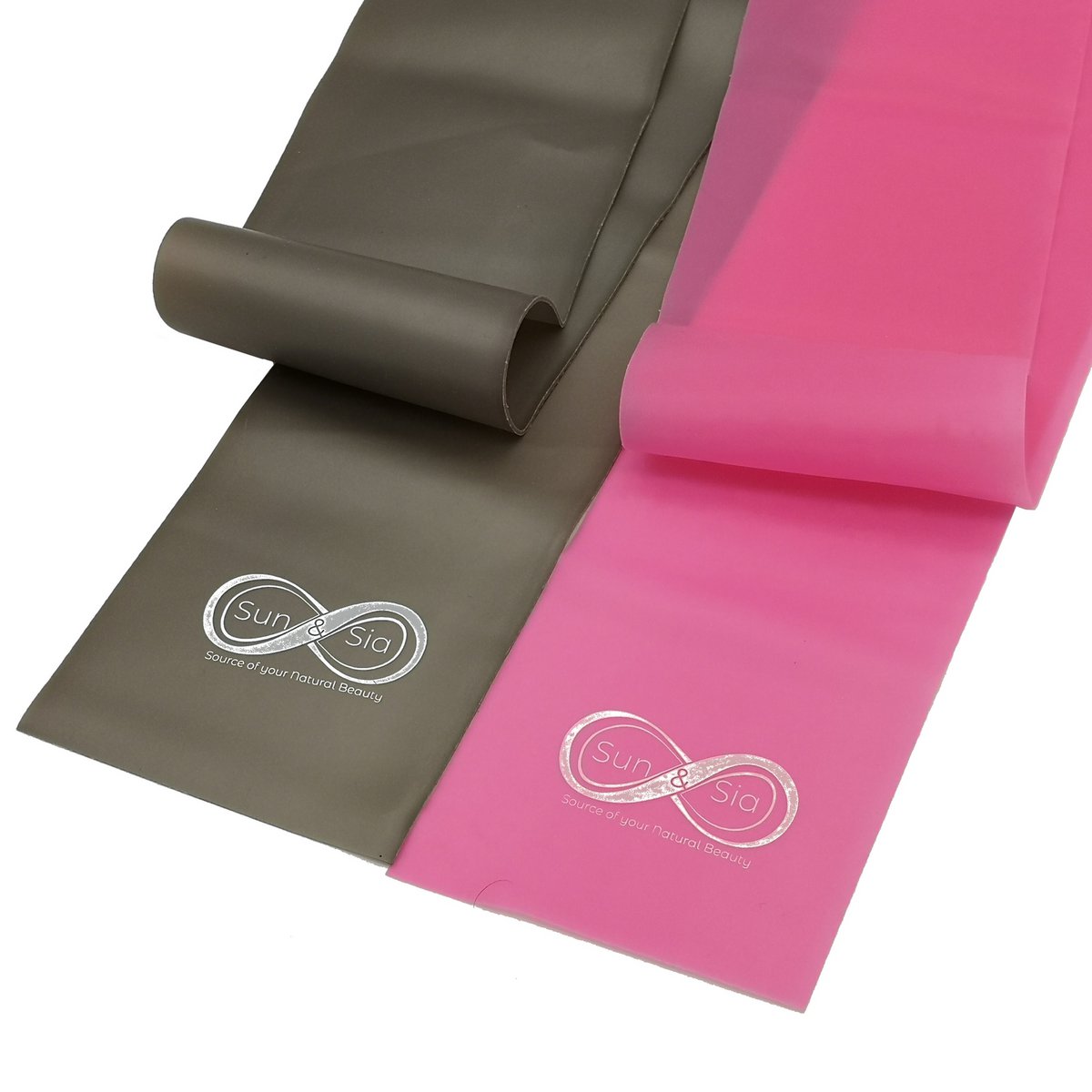 Set of 2 Elastic Bands - Quality Pilates Bands - 2 Resistances: Medium and Extra Strong - All Types of Exercises