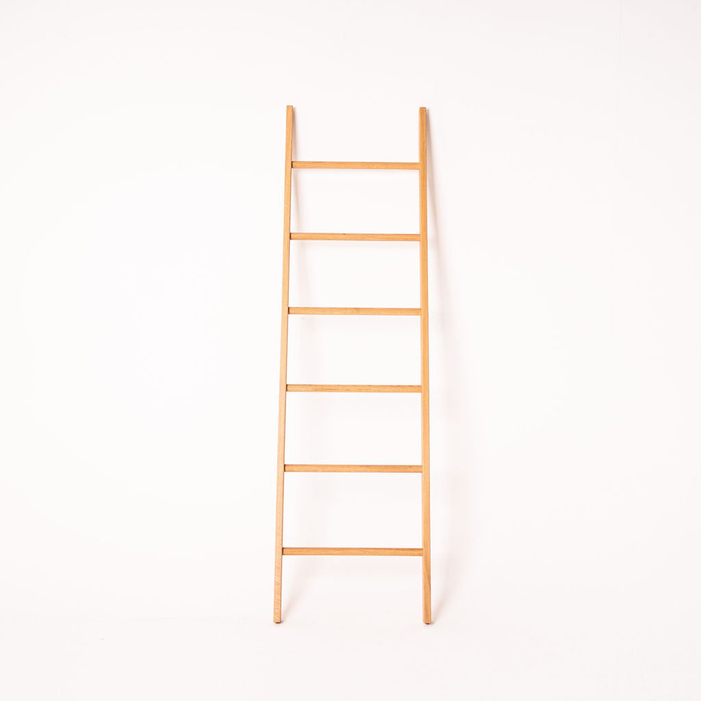 Kledingladder, handdoekladder van massief eikenhout