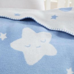 Star Cotton Babytæppe - Blå