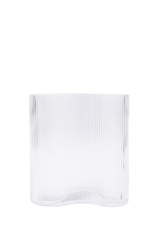 MIST SERIES SHORT CLEAR VASE