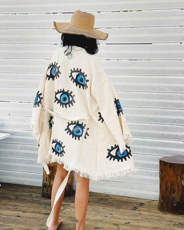 Økologisk bomuld Short Kaftan Matia