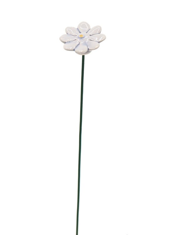 Fiore margherita mini in ceramica azzurro 2,5 cm