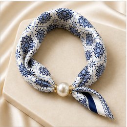 HS Pearl Scarf New Colors - Magnetic Pearl Closure