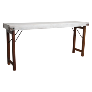 Console table white foldable