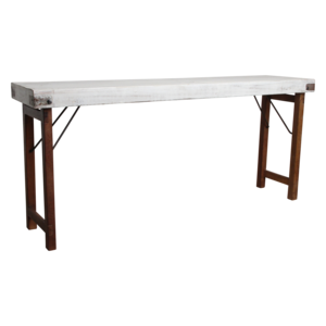 Console table white foldable