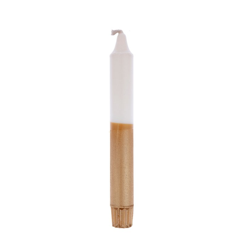 Tauchkerze Beige/Gold
