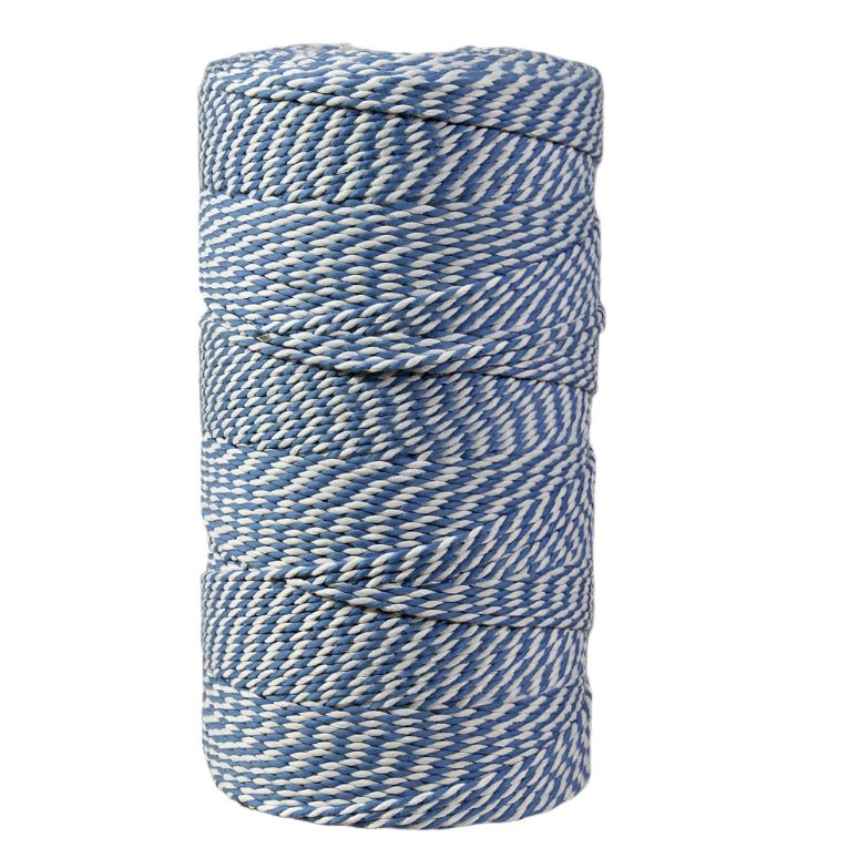 Corde de coton naturel/bleu denim